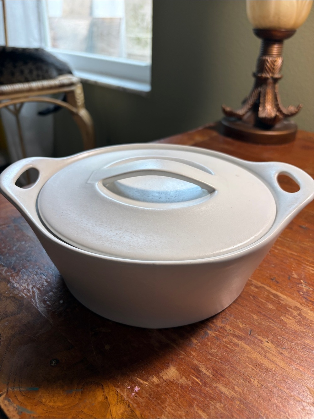 Corningware Creations Cream and Tan Covered Casserole Lid